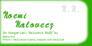 noemi malovecz business card